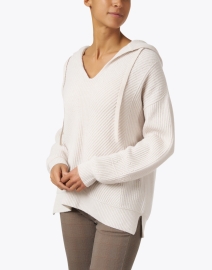 Front image thumbnail - Repeat Cashmere - Birch Wool Hooded Sweater