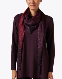 Look image thumbnail - Jane Carr - Red Print Silk Scarf