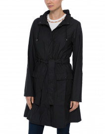 Front image thumbnail - Rains - Black Curve Waterproof Raincoat