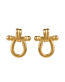 Product image thumbnail - Ben-Amun - Gold Doorknocker Earrings