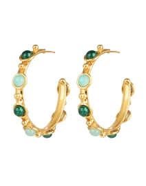Product image thumbnail - Sylvia Toledano - Blue Stone Hoop Earrings