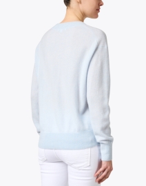 Back image thumbnail - White + Warren - Light Blue Cashmere Sweater