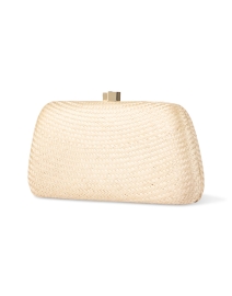 Front image thumbnail - SERPUI - Tina Ivory Straw Clutch with Strap