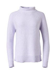 Product image thumbnail - Kinross - Lilac Purple Garter Stitch Cotton Sweater