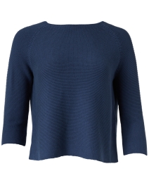 Product image thumbnail - Weekend Max Mara - Addotto Midnight Blue Knit Top