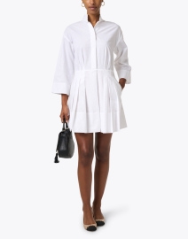 Look image thumbnail - Vince - White Cotton Collar Dress