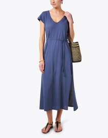 Look image thumbnail - Majestic Filatures - Venice Blue Cotton Dress