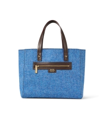 Product image thumbnail - Frances Valentine - Henry Blue Wool Tote Bag