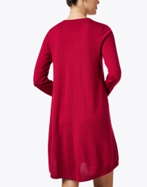 Back image thumbnail - Repeat Cashmere - Red Merino Wool Dress