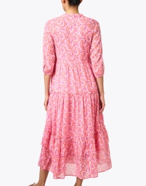 Back image thumbnail - Banjanan - Bazaar Pink Peony Print Dress