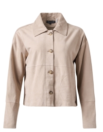 Product image thumbnail - Repeat Cashmere - Beige Suede Jacket