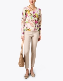 Look image thumbnail - Kinross - Multi Floral Cashmere Sweater