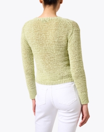Back image thumbnail - Vince - Light Green Cable Sweater