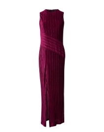Raquel Red Pleated Velvet Dress