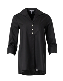 Betty Black Button Down Stretch Cotton Shirt