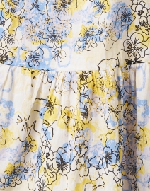 Fabric image thumbnail - Ro's Garden - Deauville Blue and Yellow Print Shirt Dress