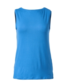Product image thumbnail - Majestic Filatures - Blue Soft Touch Boatneck Tank 