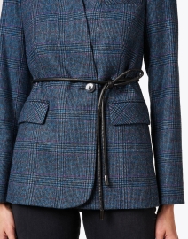 Extra_1 image thumbnail - Veronica Beard - Wilshire Blue Plaid Belted Dickey Jacket