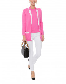 Pink and White Pima Cotton Blazer