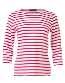 Product image thumbnail - Saint James - Galathee White and Red Striped Shirt