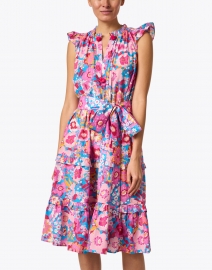 Front image thumbnail - Figue - Pippa Pink Floral Print Dress