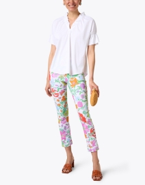 Look image thumbnail - Gretchen Scott - Bright Floral Print Pull On Pant