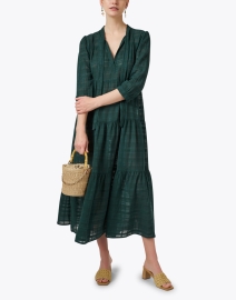 Look image thumbnail - Honorine - Giselle Green Cotton Maxi Dress