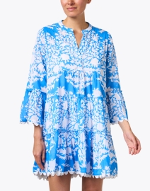 Front image thumbnail - Juliet Dunn - Blue Print Cotton Dress