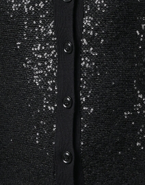Fabric image thumbnail - St. John - Black Sequin Wool Silk Cardigan