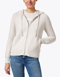 Front image thumbnail - Kinross - Beige Cotton Hoodie Sweater