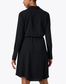 Back image thumbnail - Emporio Armani - Black Wrap Shirt Dress