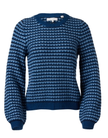 Blue Striped Wool Fishing Sweater