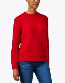Front image thumbnail - Ines de la Fressange - Laia Red Wool Blend Sweater
