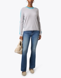 Look image thumbnail - Lisa Todd - Blue and Grey Cashmere Sweater