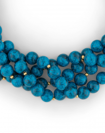 Fabric image thumbnail - Kenneth Jay Lane - Turquoise Resin Multistrand Necklace