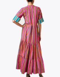 Back image thumbnail - Lisa Corti - Rambagh Multi Stripe Cotton Dress