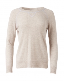 Kinross - Beige and Grey Cashmere Sweatshirt