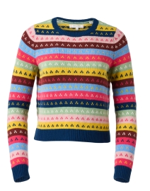 Product image thumbnail - Chinti and Parker - Rainbow Striped Wool Sweater