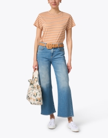 Look image thumbnail - Vince - Orange and White Striped Tee