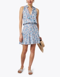 Look image thumbnail - Poupette St Barth - Clara Blue and Pink Print Dress