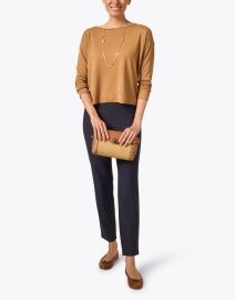 Look image thumbnail - Eileen Fisher - Navy Stretch Slim Ankle Pant