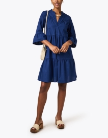 Look image thumbnail - Rosso35 - Navy Cotton Poplin Mini Dress