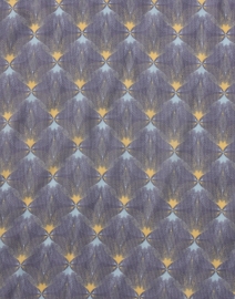 Fabric image thumbnail - Kinross - Blue Multi Geo Print Silk Cashmere Scarf