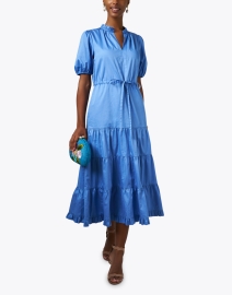 Look image thumbnail - L.K. Bennett - Hedy Blue Cotton Dress