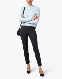 Look image thumbnail - Elliott Lauren - Black Print Pull On Ankle Pant