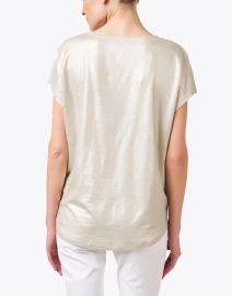 Back image thumbnail - Majestic Filatures - Ivory Metallic Shirt