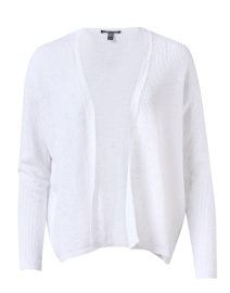 Product image thumbnail - Eileen Fisher - White Linen Blend Cardigan