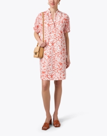 Look image thumbnail - Rosso35 - Orange and White Floral Cotton Dress