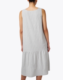 Back image thumbnail - Eileen Fisher - White Striped Cotton Dress