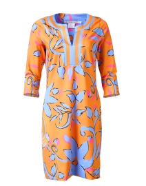 Product image thumbnail - Gretchen Scott - Orange Floral Printed Jersey Dress